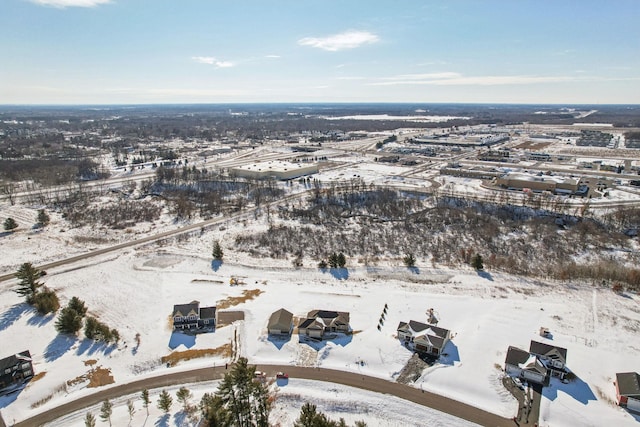 view of snowy aerial view