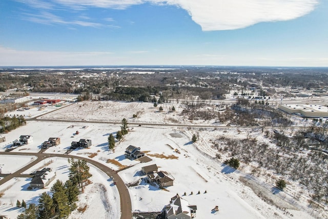 view of snowy aerial view