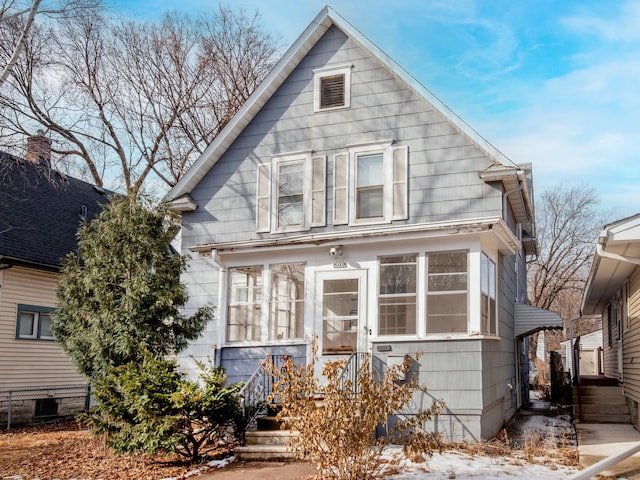 view of front of home