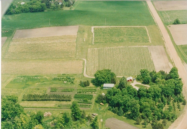 aerial view featuring a rural view