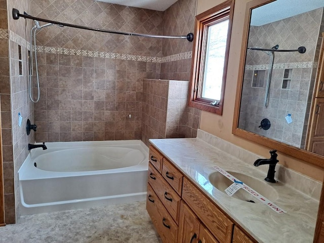 full bath featuring  shower combination and vanity