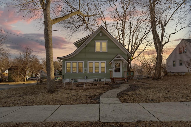 view of bungalow-style home