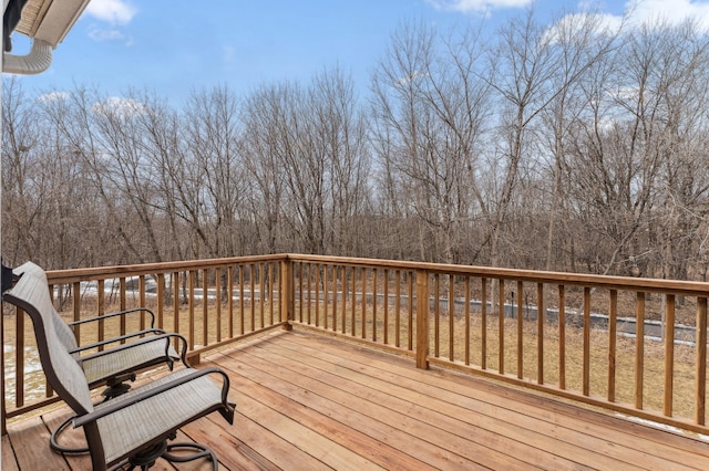 view of wooden terrace