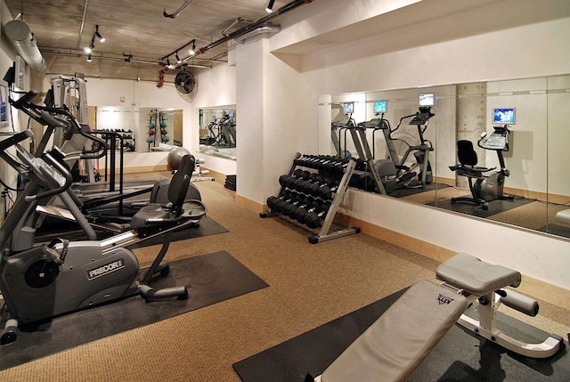 view of workout area