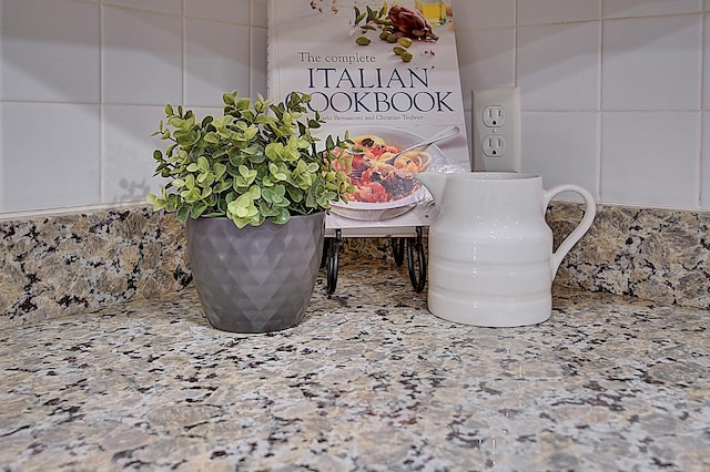 interior details featuring tasteful backsplash