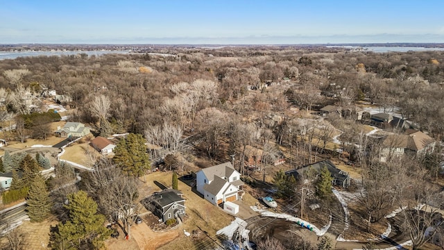 aerial view with a residential view