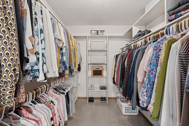 view of walk in closet