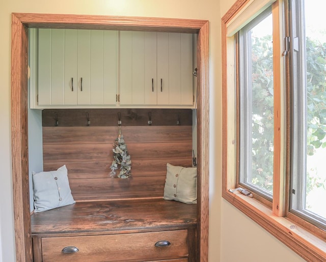 mudroom with plenty of natural light