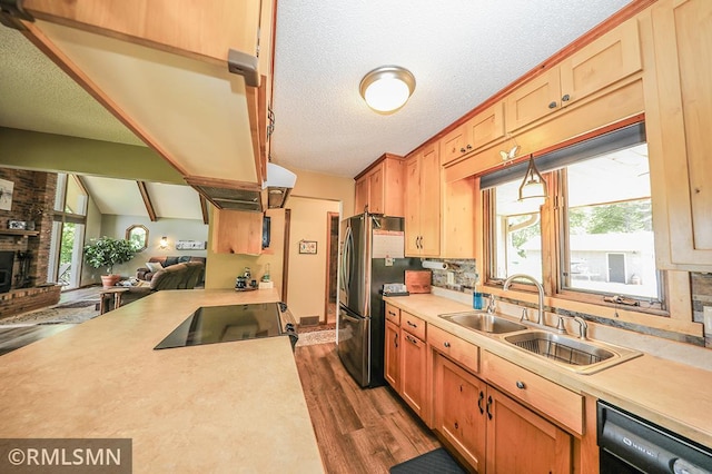 kitchen featuring a sink, stainless steel appliances, and light countertops