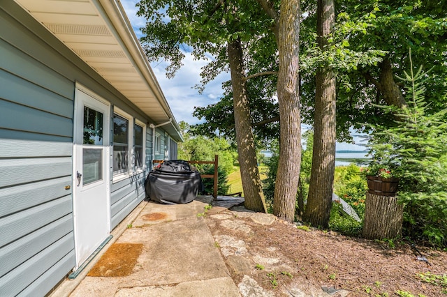 view of yard featuring a patio area