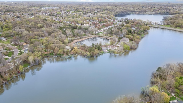 13197 132nd St W, Apple Valley, MN 55124 - aerial view of property's location with a large body of water and a heavily wooded area