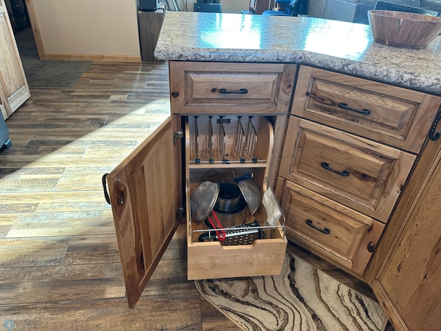 details featuring dark wood-style floors