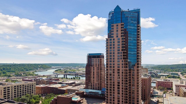 view of city featuring a water view