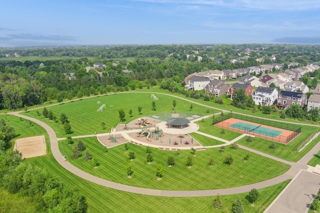 bird's eye view featuring a residential view