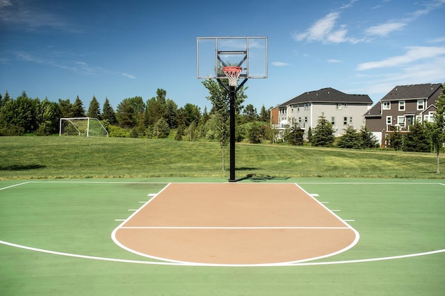 view of sport court with community basketball court