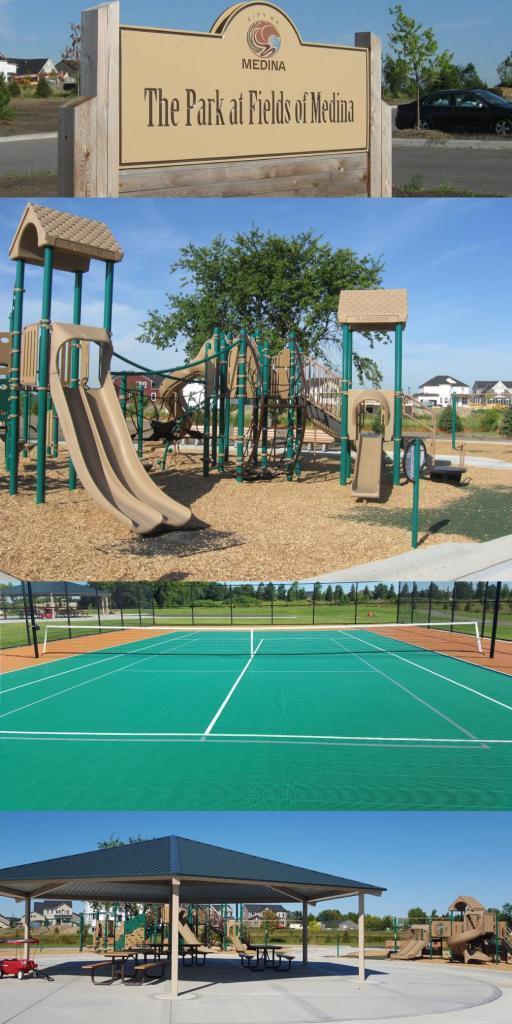 exterior space featuring fence and playground community