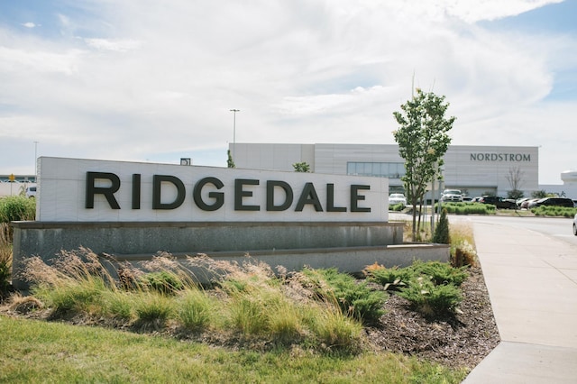 view of community sign