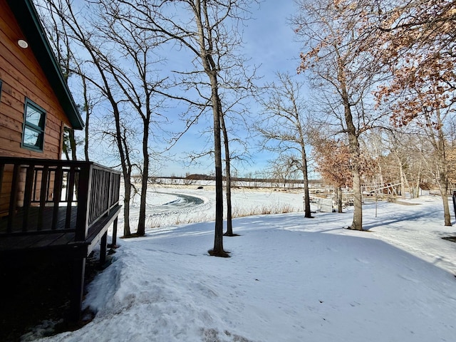 view of snowy yard