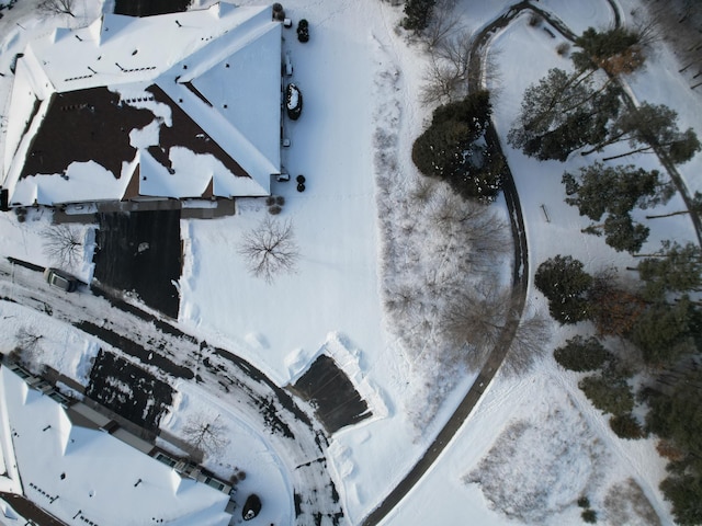 view of snowy aerial view