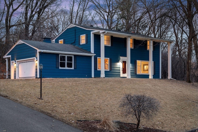 view of front of house featuring an attached garage