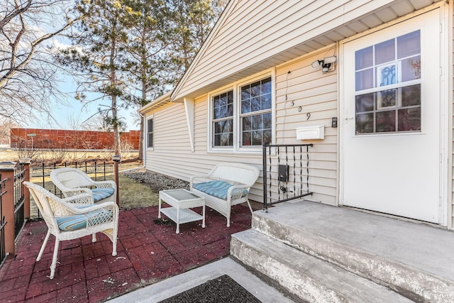 view of patio / terrace with fence