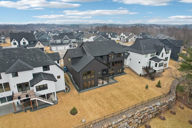 aerial view featuring a residential view