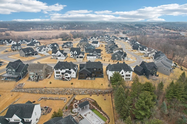 bird's eye view featuring a residential view