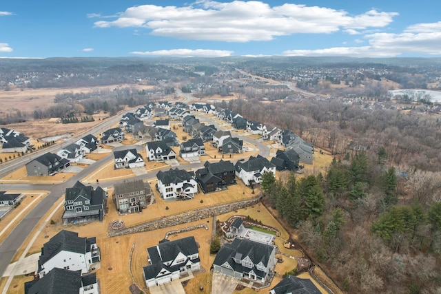 drone / aerial view featuring a residential view