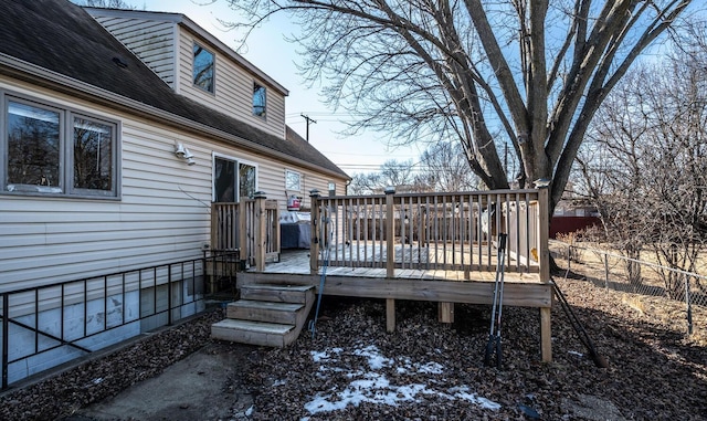 deck with fence