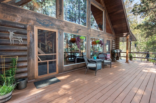 view of wooden deck