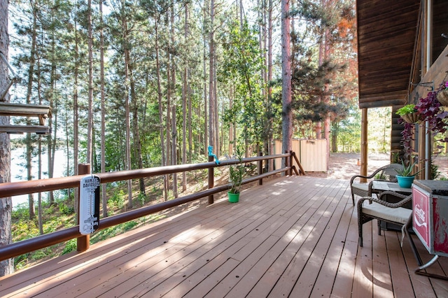view of wooden terrace