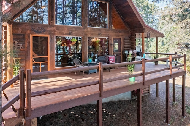 view of wooden terrace