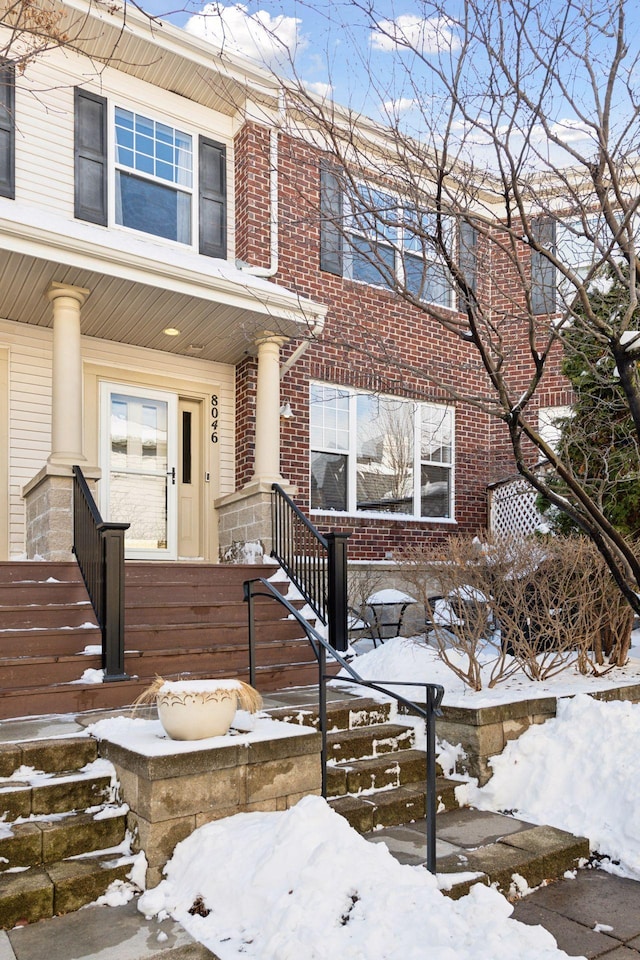 multi unit property featuring brick siding