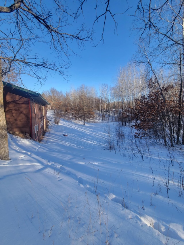 view of snowy yard