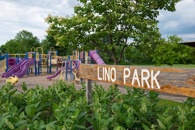 view of community jungle gym