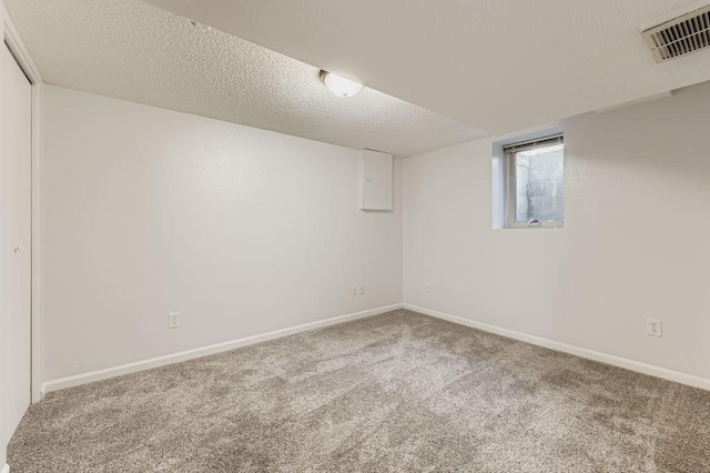 11570 Juniper St NW, Coon Rapids, MN 55448 - below grade area featuring carpet floors and a textured ceiling