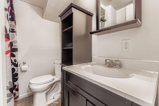 11570 Juniper St NW, Coon Rapids, MN 55448 - bathroom featuring vanity, a textured ceiling, and a shower with shower curtain