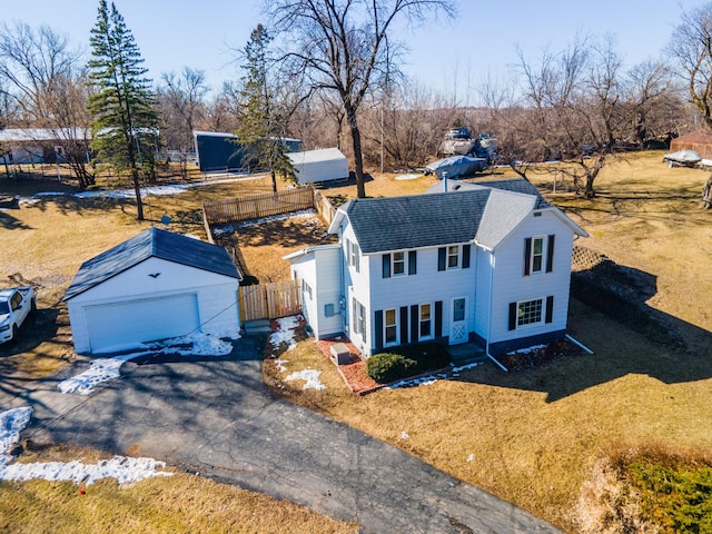 birds eye view of property