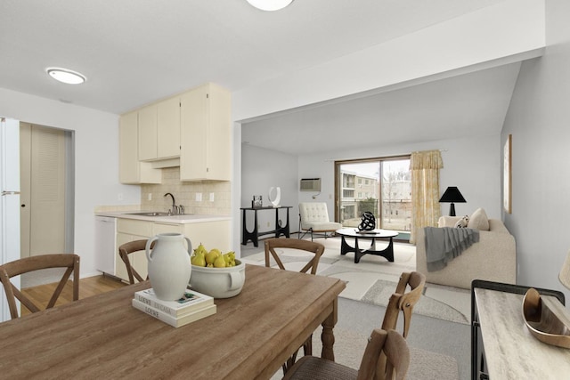 dining area featuring baseboards