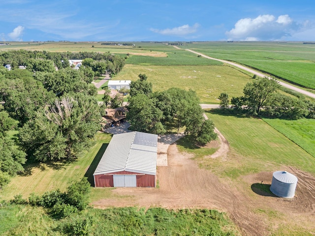 drone / aerial view featuring a rural view