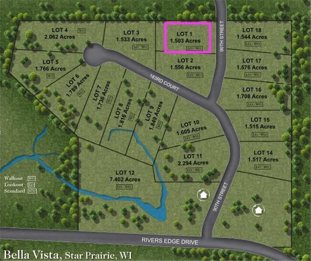 1844 90th St, Star Prairie Twp WI, 54017 land for sale