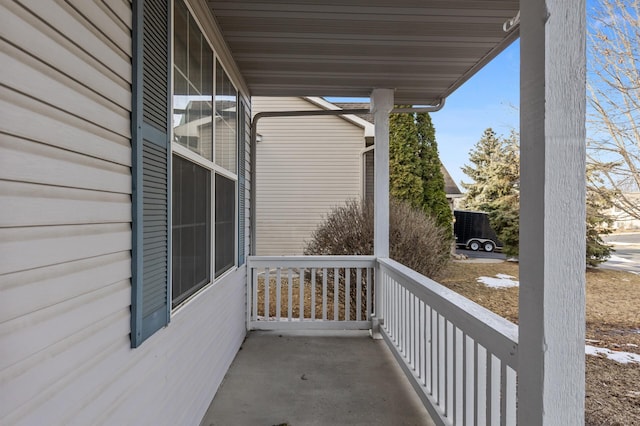 balcony with covered porch