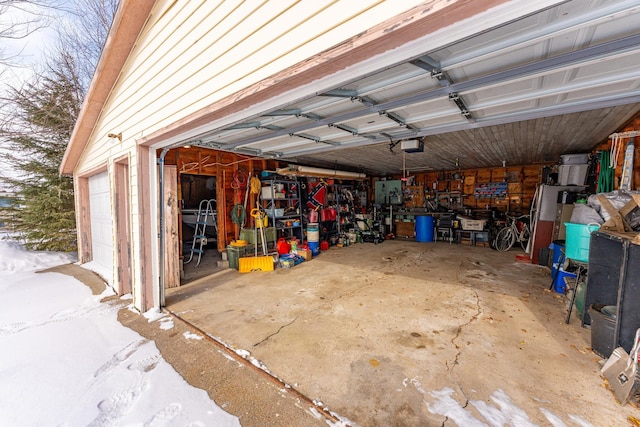 garage featuring a garage door opener