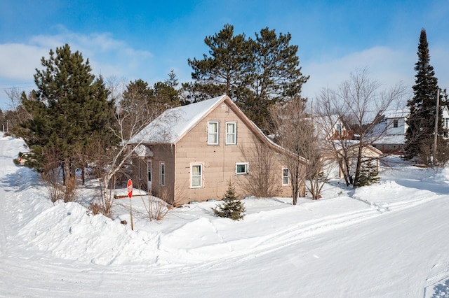 view of snowy exterior