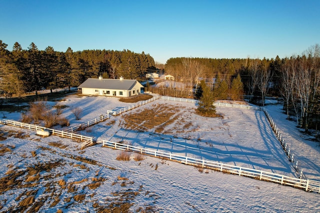 drone / aerial view with a forest view