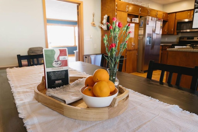 dining room featuring wood finished floors