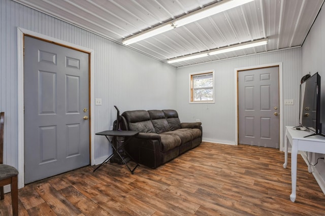 interior space featuring wood finished floors