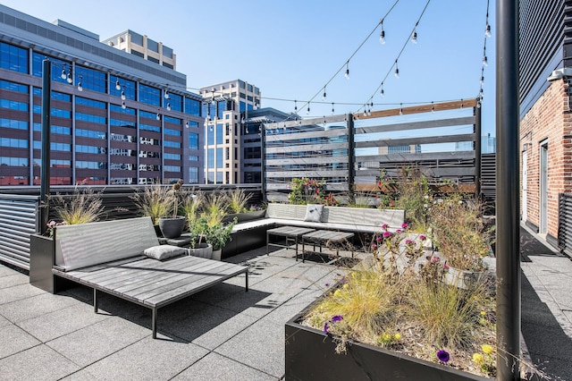 view of patio with an outdoor hangout area