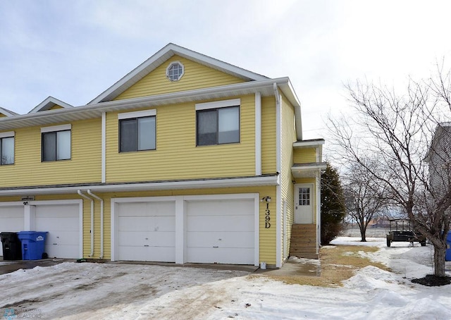 view of property featuring a garage