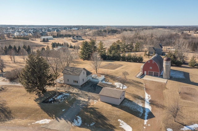 bird's eye view featuring a rural view